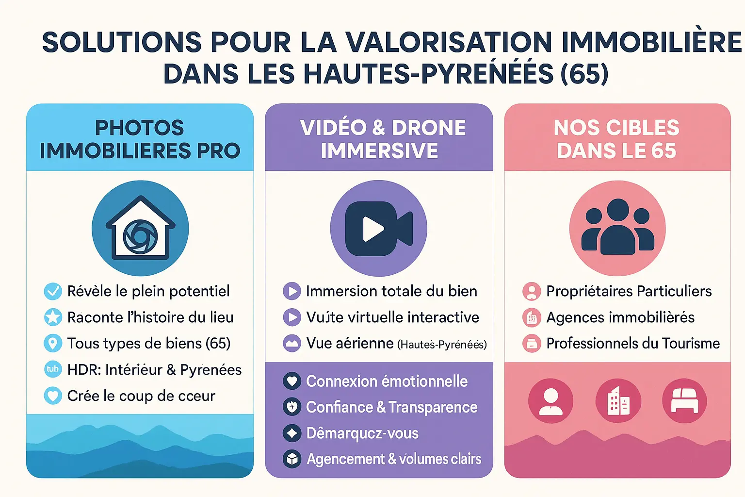 Photographe immobilier en action dans les Hautes-Pyrénées