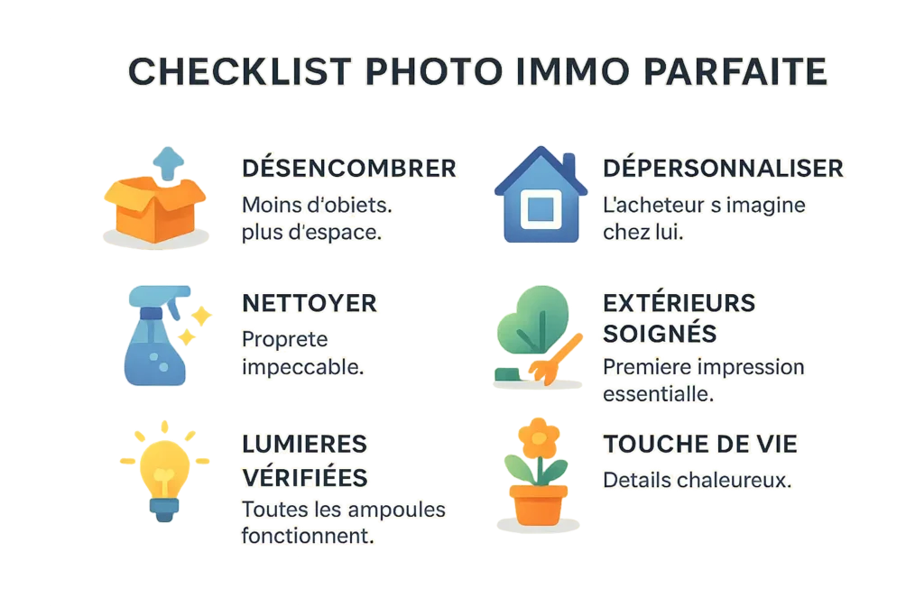 Checklist pour une séance photo immobilière parfaite