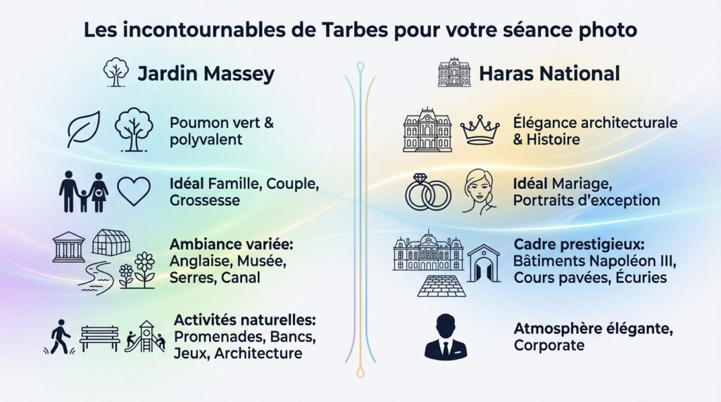 Lieux idéaux pour séances photo à Tarbes